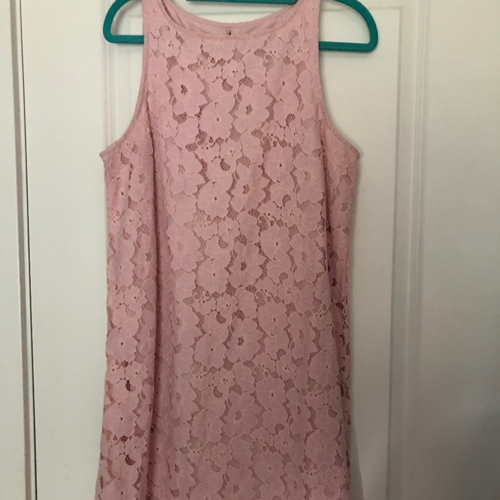 BB Dakota shift dress pink lace